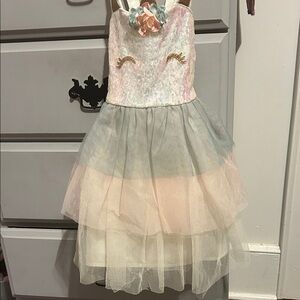 Pink and Violet unicorn dress